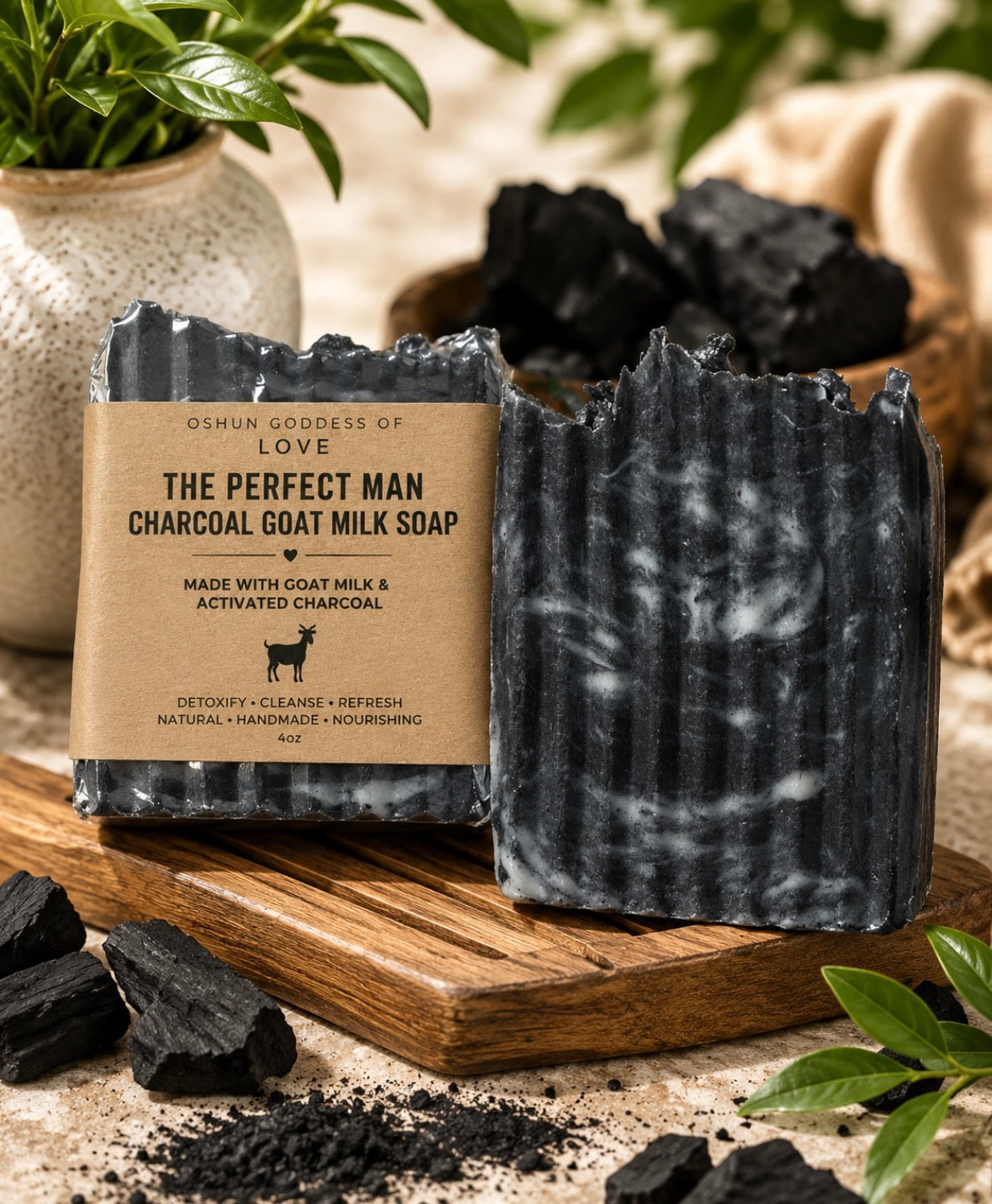 The Perfect Man Charcoal Goats Milk Soap
