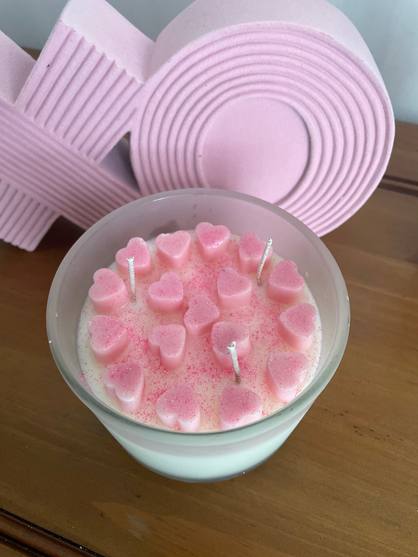 Valentines Sweet Hearts Candle