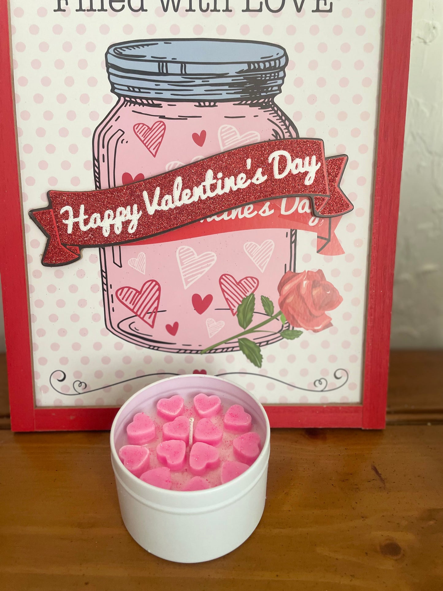 Valentines Small Heart Candle